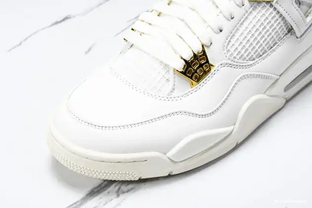MaikeSneakers Gold Metallic Jordan 4 Retro AQ9129-170 0426